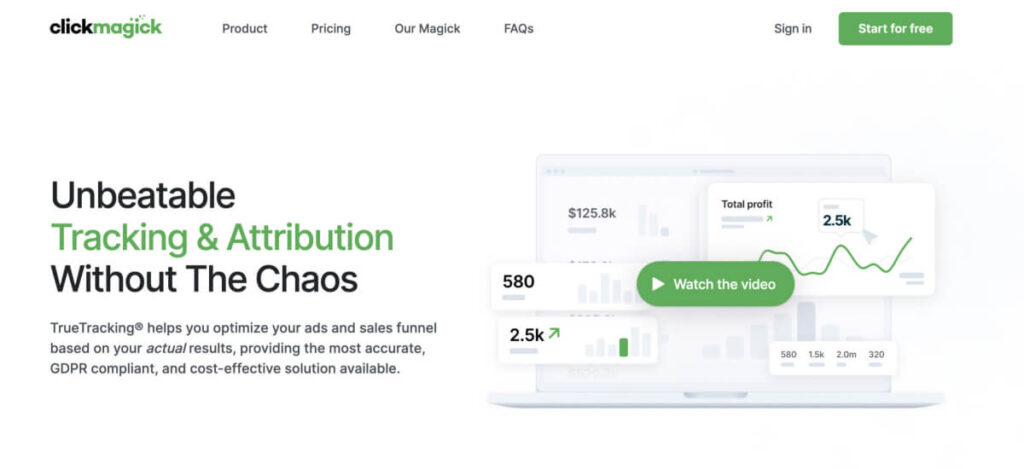 ClickMagick homepage